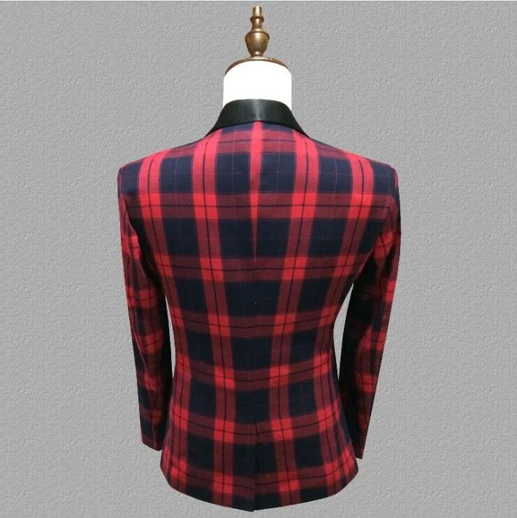 Hot new Fashion England Red Plaid Long-Sleeved Men Suit Costume Wedding presenter Dress Men's Korean Nightclub Slim Suits S-5XL
Hot new Fashion England Red Plaid Long-Sleeved Men Suit Costume Wedding presenter Dress Men's Korean Nightclub Slim Suits S-5XL