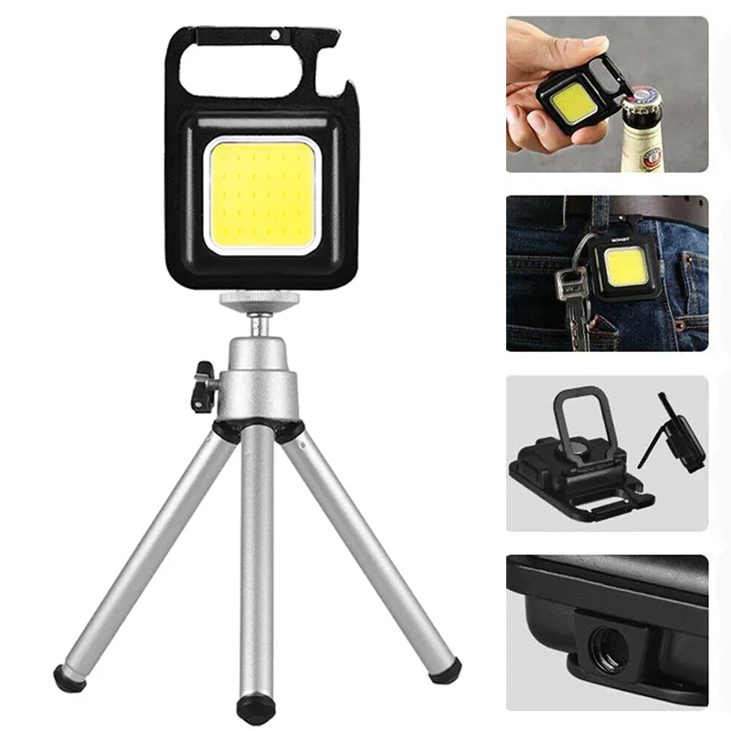 USB Rechargeable Portable Mini LED Supre Bright Flashlight Work Light With Stand Pocket Lamp Key Chain Outdoor Camping Lantern
USB Rechargeable Portable Mini LED Supre Bright Flashlight Work Light With Stand Pocket Lamp Key Chain Outdoor Camping Lantern