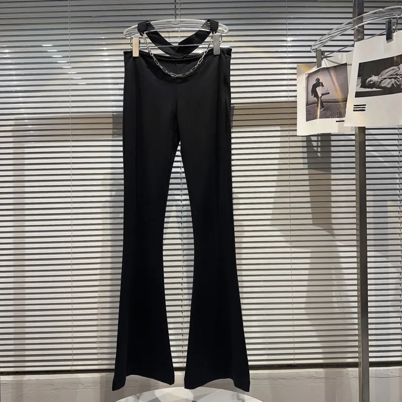 BORVEMAYS Wide Leg Pants Women Temperamentall-match Black High Waist Hollow Out Chain Solid Color Simple Trousers WZ5095
BORVEMAYS Wide Leg Pants Women Temperamentall-match Black High Waist Hollow Out Chain Solid Color Simple Trousers WZ5095