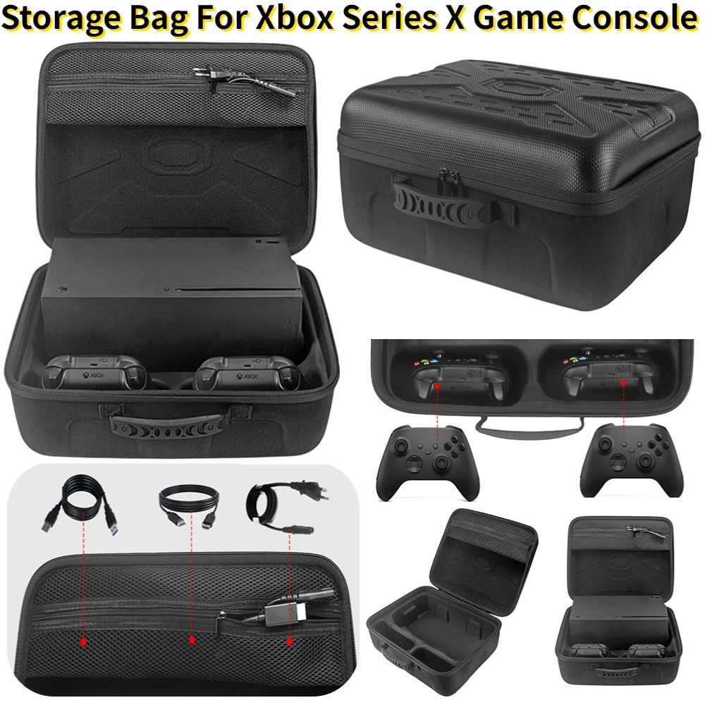 Hard Carrying Case Games Accessories Protective Storage Pockets for Xbox Series X Game Console Travel Controllers Storage Bag
Hard Carrying Case Games Accessories Protective Storage Pockets for Xbox Series X Game Console Travel Controllers Storage Bag