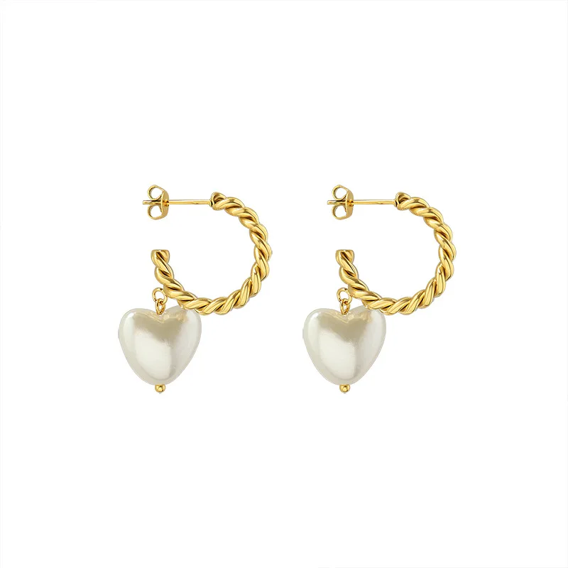 New French Retro Metal Twist Round Splicing Hemp Flowers Heart Shaped Pearl Pendant Drop Earrings for Women Jewelry
New French Retro Metal Twist Round Splicing Hemp Flowers Heart Shaped Pearl Pendant Drop Earrings for Women Jewelry