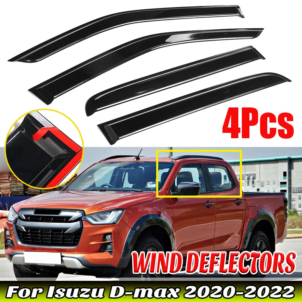 High Quality Car Side Window Deflector Weather Shield Window Visor For Isuzu D-max 2020-2022 Wind Shields Sun Rain Guards
High Quality Car Side Window Deflector Weather Shield Window Visor For Isuzu D-max 2020-2022 Wind Shields Sun Rain Guards