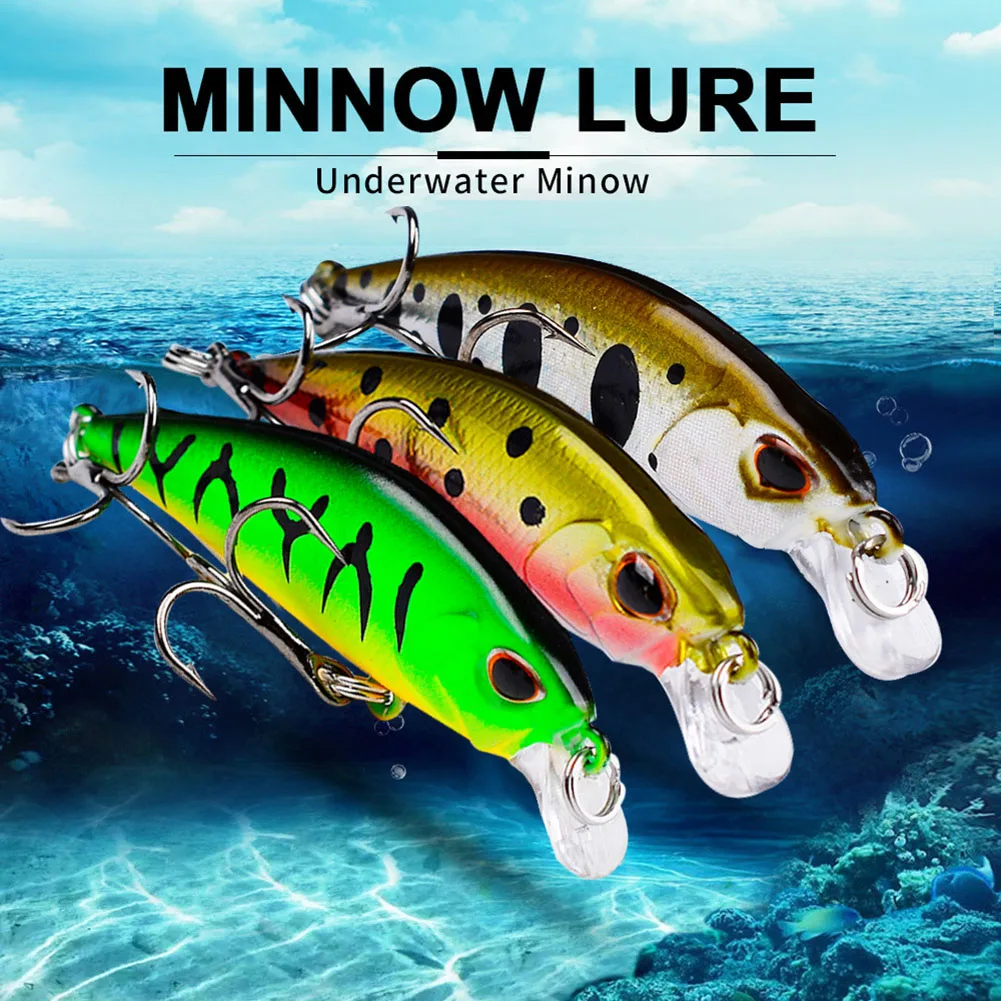Minnow Bass Fishing Lures Sinking Lure Set Hard Baits Crankbait For Trout Musky Bluegill Fishing Plug 5.3cm/4.6g
Minnow Bass Fishing Lures Sinking Lure Set Hard Baits Crankbait For Trout Musky Bluegill Fishing Plug 5.3cm/4.6g
