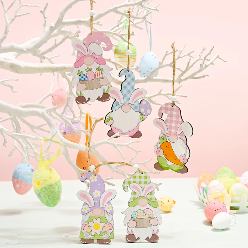 4/5pcs Easter Rabbit/Bird/Eggs Wooden Pendant Easter Decoration Faceless Gnome Bunny DIY Hanging Crafts Easter Ornaments
4/5pcs Easter Rabbit/Bird/Eggs Wooden Pendant Easter Decoration Faceless Gnome Bunny DIY Hanging Crafts Easter Ornaments