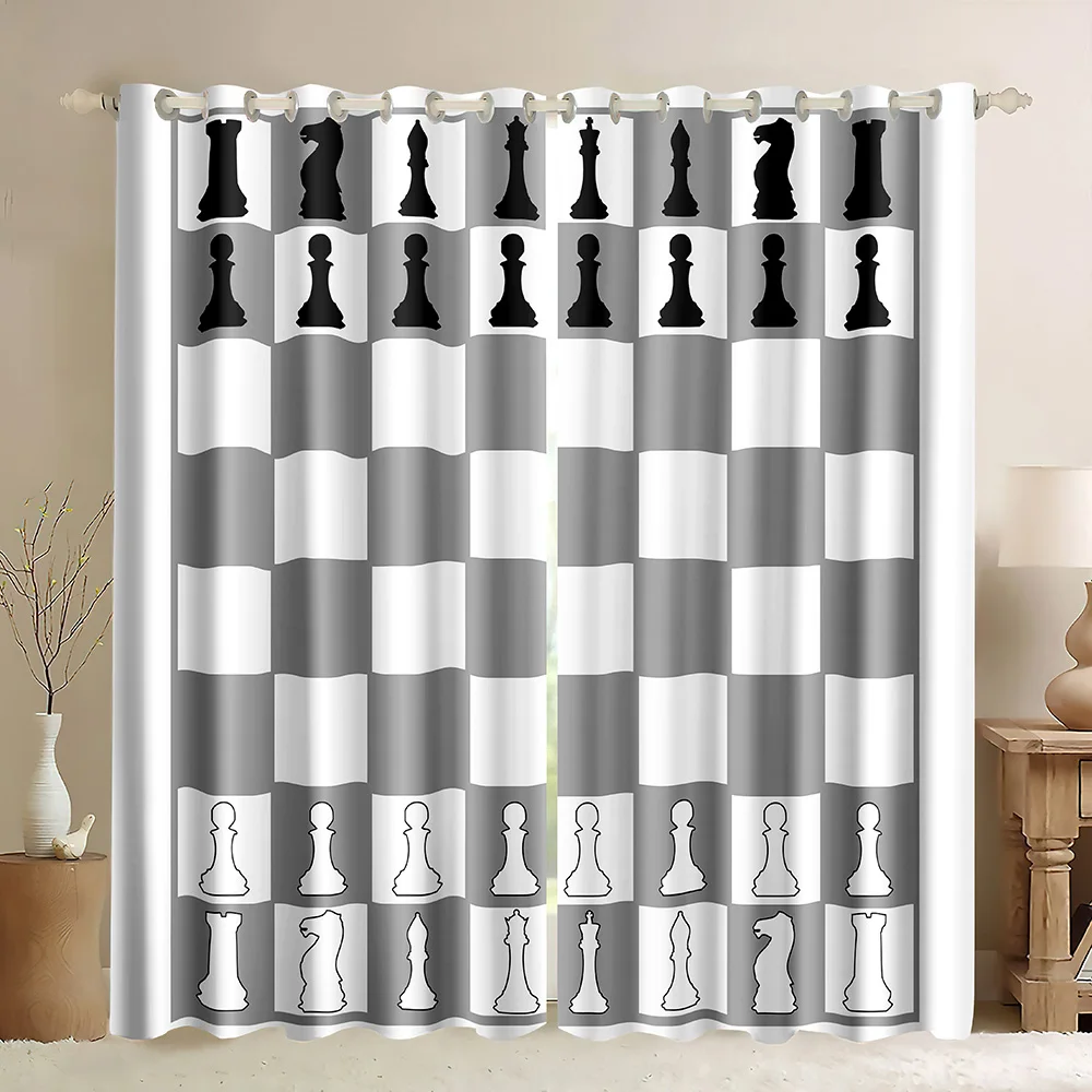 2023 Chess Board Window Curtain Drapes Black White Living Room Curtain Games Squares Print Curtain for Bedroom 2 Pieces
2023 Chess Board Window Curtain Drapes Black White Living Room Curtain Games Squares Print Curtain for Bedroom 2 Pieces