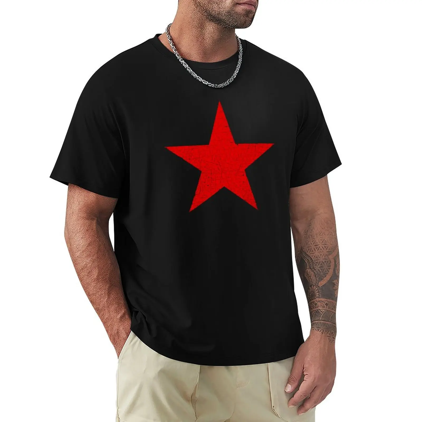 

Vintage Look Russian Red Star T-Shirt Funny T Shirt Graphic T Shirts Blondie T Shirt Heavyweight T Shirts Mens T Shirts