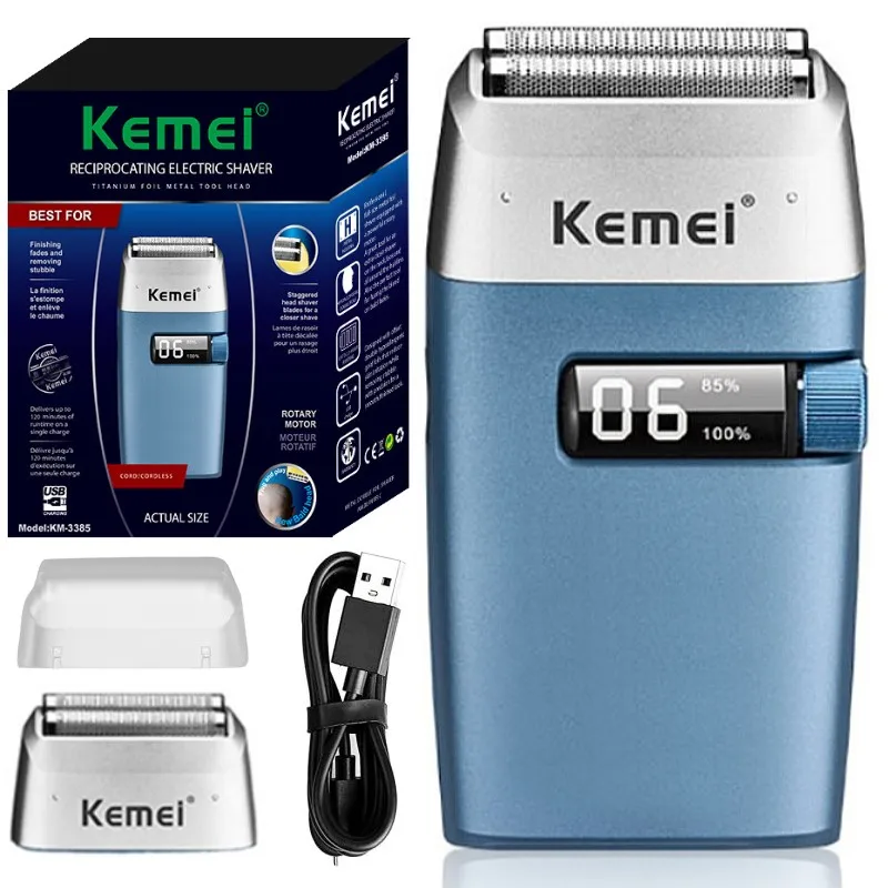Kemei 3385 Rechargeable Electric Shaver Hair Beard for Men Facial Stubble Electric Razor Fades Bald Head Shaving Machine Tool
Kemei 3385 Rechargeable Electric Shaver Hair Beard for Men Facial Stubble Electric Razor Fades Bald Head Shaving Machine Tool