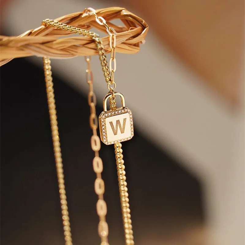 UBESTNICE Handmade Italian Chains Real 18K Solid Yellow Gold Jewelry AU750 Diamond Lock Pendant Necklaces Customize Lettering
UBESTNICE Handmade Italian Chains Real 18K Solid Yellow Gold Jewelry AU750 Diamond Lock Pendant Necklaces Customize Lettering