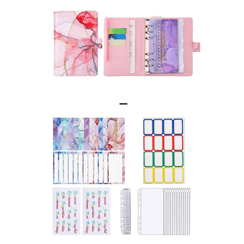 A6 Marble Colorful Money Budget Planner Binder Zipper EnvelopesCash Envelopes for Budgeting Organizer for Budget Binde A 
A6 Marble Colorful Money Budget Planner Binder Zipper EnvelopesCash Envelopes for Budgeting Organizer for Budget Binde A