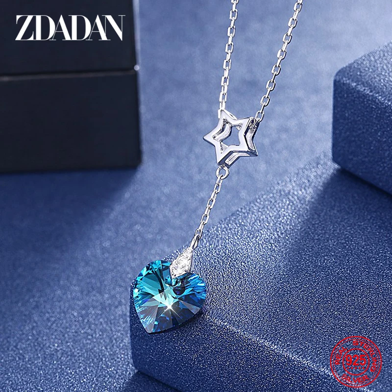ZDADAN 925 Sterling Silver Star Heart Crystal Necklaces For Women Wedding Jewelry Gift
ZDADAN 925 Sterling Silver Star Heart Crystal Necklaces For Women Wedding Jewelry Gift