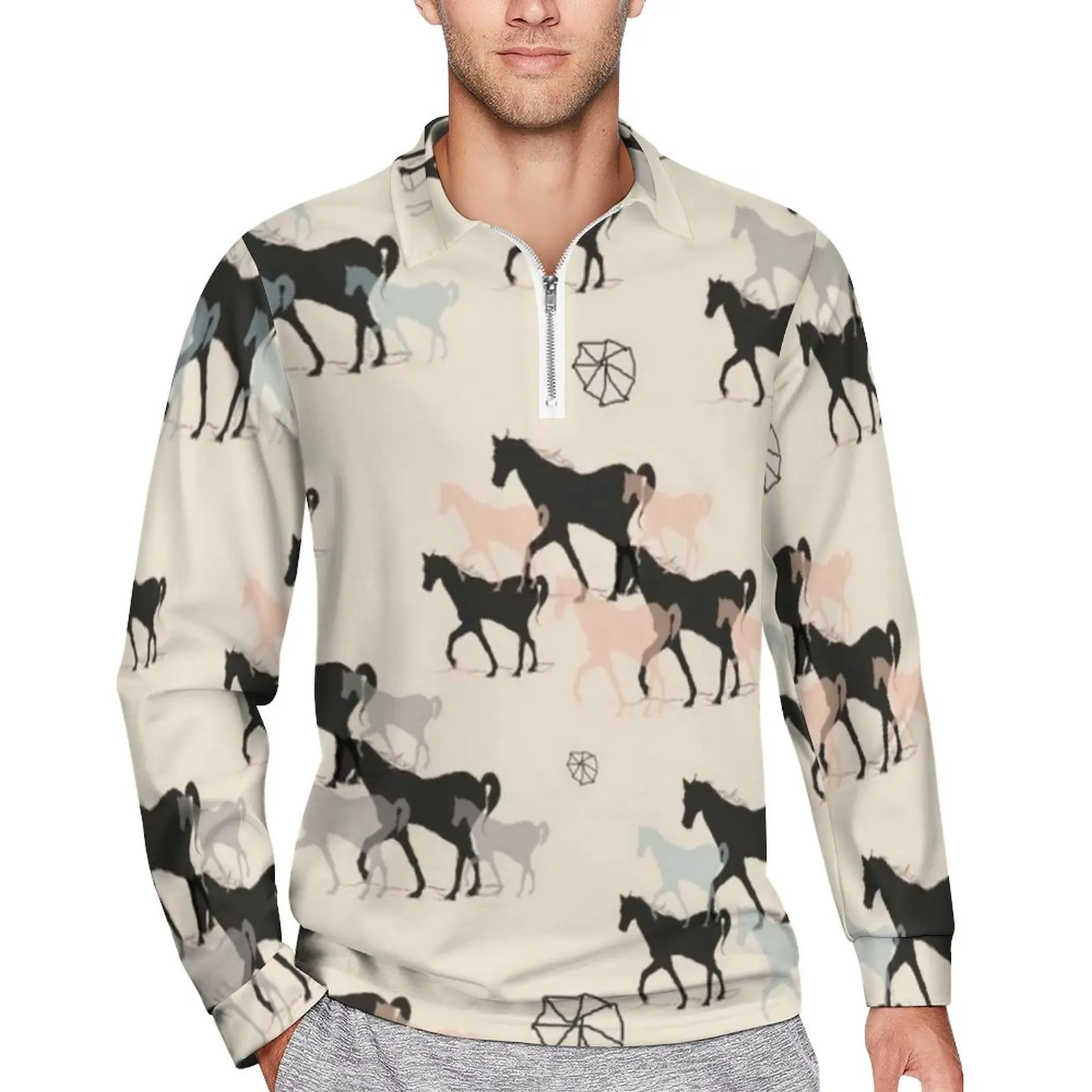 Horse Polo Shirts Male Animal Casual Shirt Autumn Streetwear Collar Long Sleeve Design Oversized T-Shirts
Horse Polo Shirts Male Animal Casual Shirt Autumn Streetwear Collar Long Sleeve Design Oversized T-Shirts