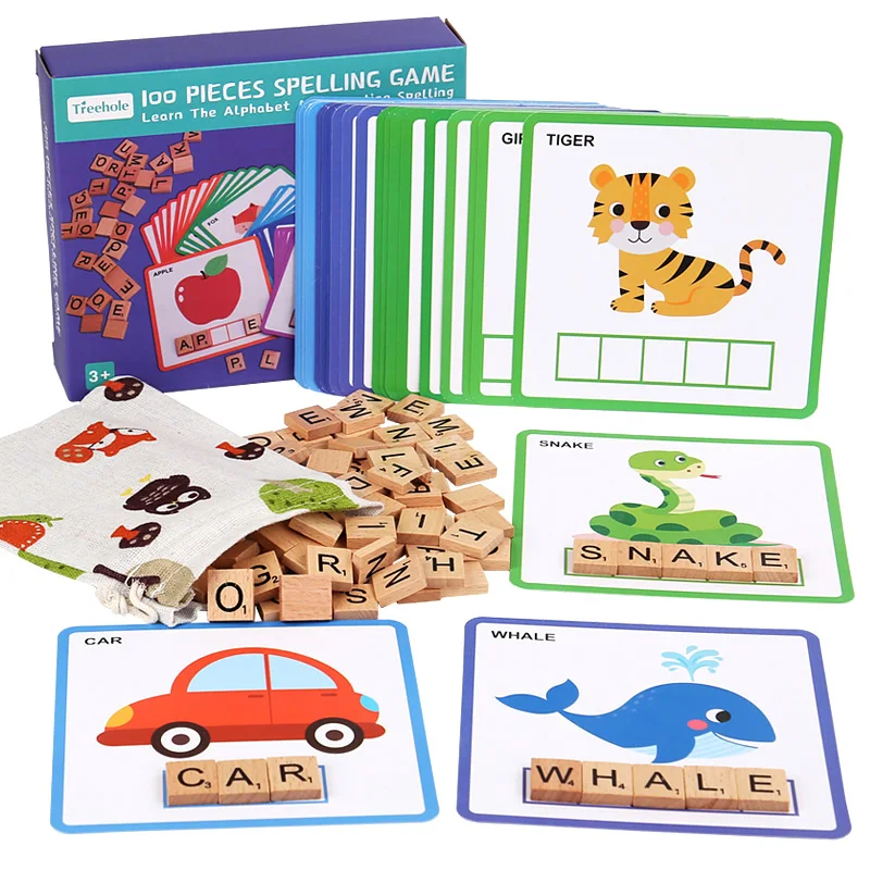100Pcs Wooden Alphabet Tiles Spelling Crossword Puzzle Game Kids Montessori Early Educational Toys for Children Learning Crafts
100Pcs Wooden Alphabet Tiles Spelling Crossword Puzzle Game Kids Montessori Early Educational Toys for Children Learning Crafts