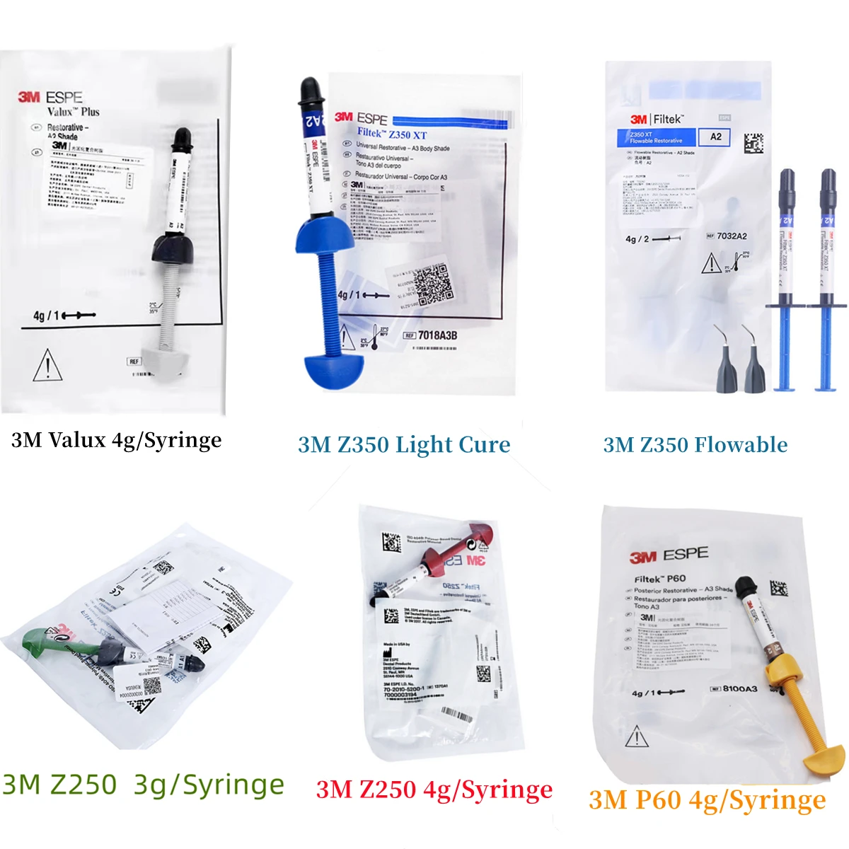 1Pack Dental Flowable Composite Flow Light Cure Resin 3M ESPE Z350 Z250 P60 Valux Plus A1 A2 A3 A3.5 Shade Dentistry Material
1Pack Dental Flowable Composite Flow Light Cure Resin 3M ESPE Z350 Z250 P60 Valux Plus A1 A2 A3 A3.5 Shade Dentistry Material