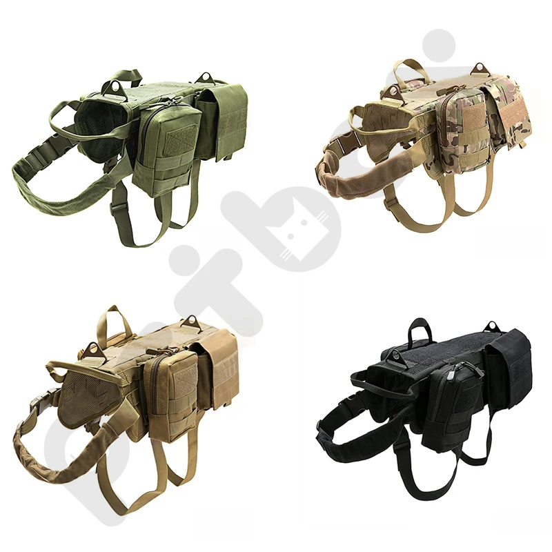 Tactical Dog Harness with Pouches Molle Vest K9 No-Pull Handle Comfortable Adjustable Outdoor Training Service Harness
Tactical Dog Harness with Pouches Molle Vest K9 No-Pull Handle Comfortable Adjustable Outdoor Training Service Harness