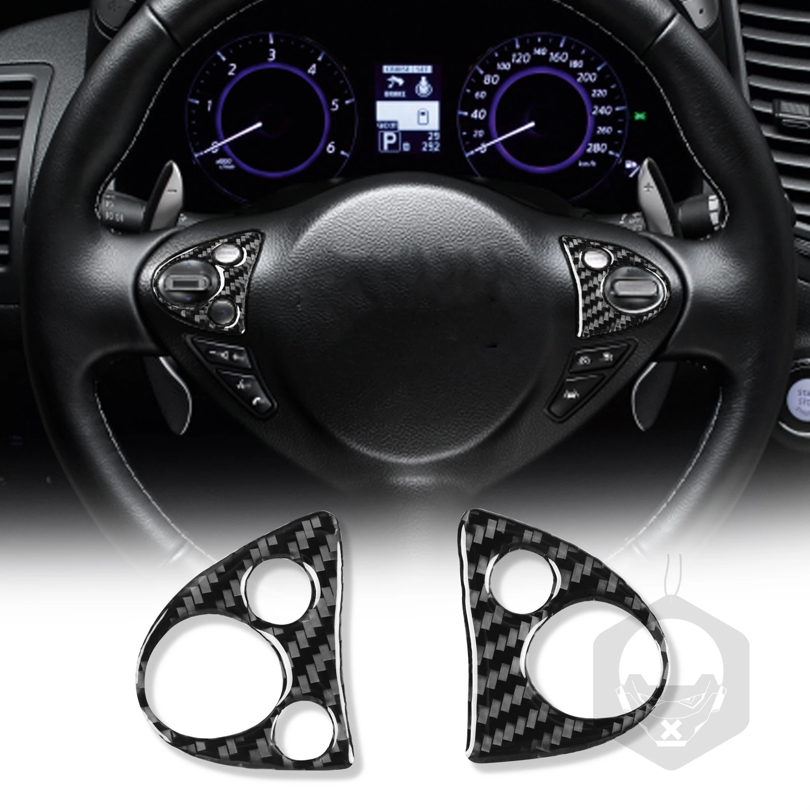 Настоящее углеродное волокно, автомобильные аксессуары, крышка кнопки колеса водителя, мягкая наклейка для Infiniti FX35 FX37 FX50 2008-2013 QX70 2014-2017
Настоящее углеродное волокно, автомобильные аксессуары, крышка кнопки колеса водителя, мягкая наклейка для Infiniti FX35 FX37 FX50 2008-2013 QX70 2014-2017