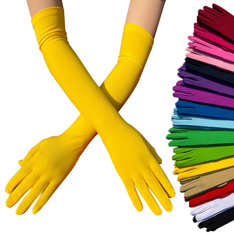 Sexy Satin Gloves Women Milk Stretch Gloves Fluorescent Elbow Long Gloves Wedding Evening Party Opera Cos Finger Mitten Clubwear
Sexy Satin Gloves Women Milk Stretch Gloves Fluorescent Elbow Long Gloves Wedding Evening Party Opera Cos Finger Mitten Clubwear