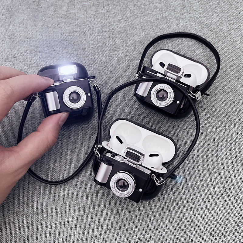Camera Bluetooth Earphone Protective Cover for AirPods 3 2 1 Pro Headphone Case with Strap Hang Light Portable Silicone
Camera Bluetooth Earphone Protective Cover for AirPods 3 2 1 Pro Headphone Case with Strap Hang Light Portable Silicone