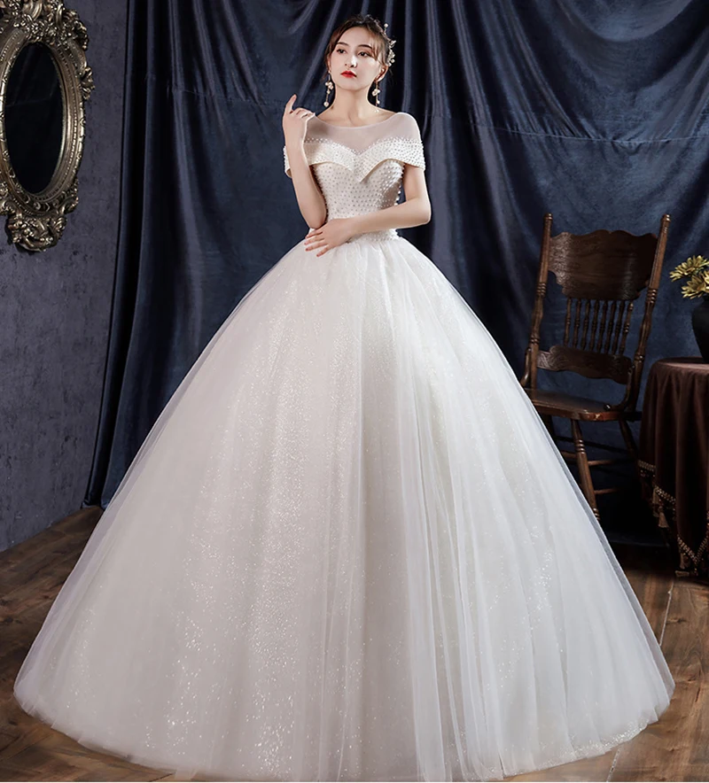 New Wedding Dress Ball Gown Bridal Collection Set Formal Gown Elegant O Neck Pearls Famous Civil Modest Dress Romantic
New Wedding Dress Ball Gown Bridal Collection Set Formal Gown Elegant O Neck Pearls Famous Civil Modest Dress Romantic