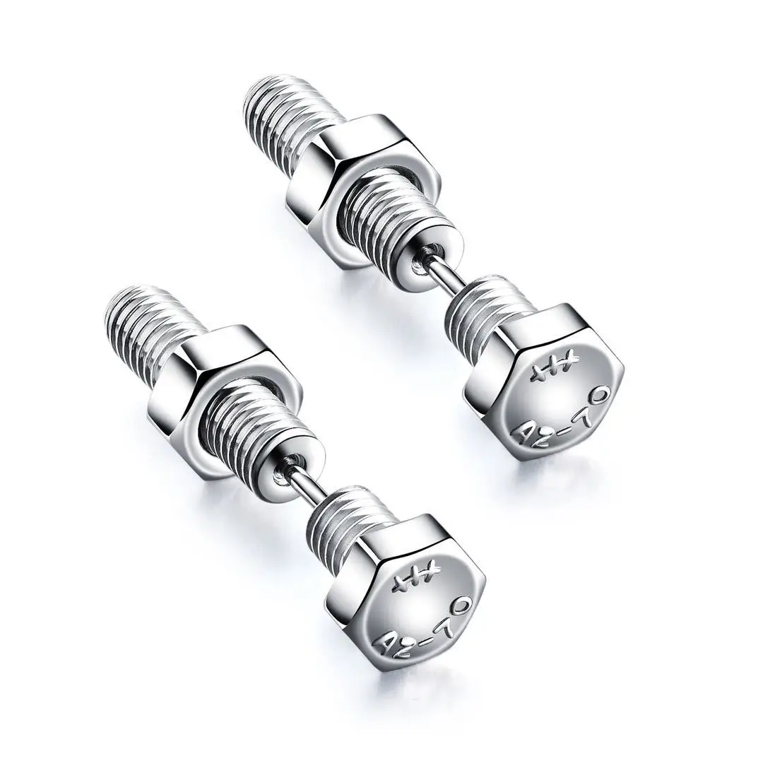 Punk Screw Earrings Stainless Steel Earring for Women Jewelry Gift Man Earring Hip-hop Women's Earrings Fashion Lovers Earring
Punk Screw Earrings Stainless Steel Earring for Women Jewelry Gift Man Earring Hip-hop Women's Earrings Fashion Lovers Earring