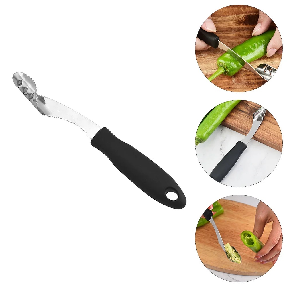 Corer Remover Pepper Core Chili Deseeder Slice Pitters Steel Stainless Off Vegetables Chilli Accessories Cooking Stoner
Corer Remover Pepper Core Chili Deseeder Slice Pitters Steel Stainless Off Vegetables Chilli Accessories Cooking Stoner
