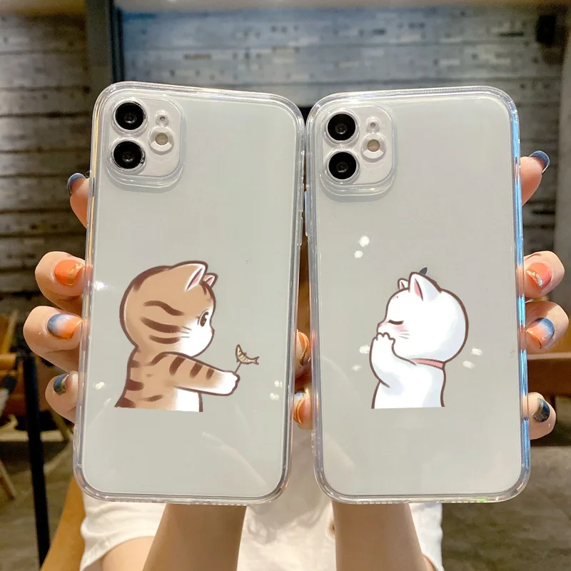 Cute Couple Cartoon Cat Phone Case For iPhone 14 Pro Max 13 12 11 X XS XR 7 8 Plus SE20 Mini Transparent Impact Resistant Covers
Cute Couple Cartoon Cat Phone Case For iPhone 14 Pro Max 13 12 11 X XS XR 7 8 Plus SE20 Mini Transparent Impact Resistant Covers