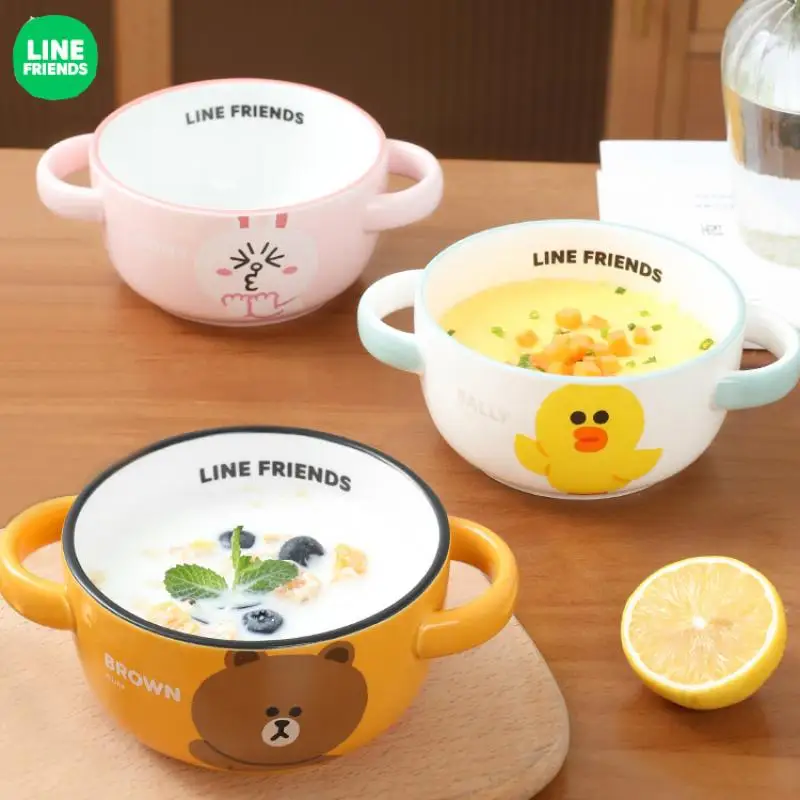 Line Friends Brown Cony Sally Cartoon Kawaii Ceramic Children's Binaural Bowl Super Cute Home Oven Steamed Egg Breakfast Bowls
Line Friends Brown Cony Sally Cartoon Kawaii Ceramic Children's Binaural Bowl Super Cute Home Oven Steamed Egg Breakfast Bowls