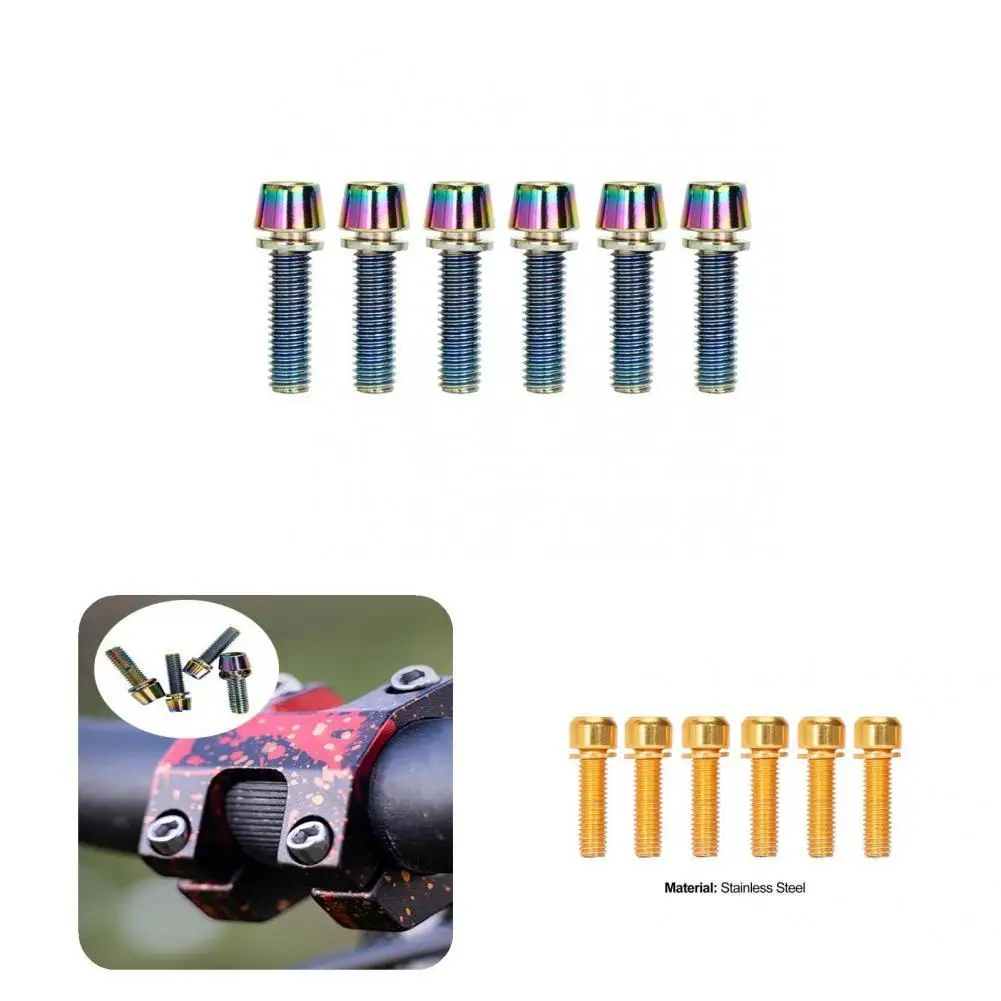 Stainless Steel 6Pcs Universal Precision Thread Bicycle Screw Bike Parts Bike Bolts Anti-oxidation for MTB
Stainless Steel 6Pcs Universal Precision Thread Bicycle Screw Bike Parts Bike Bolts Anti-oxidation for MTB