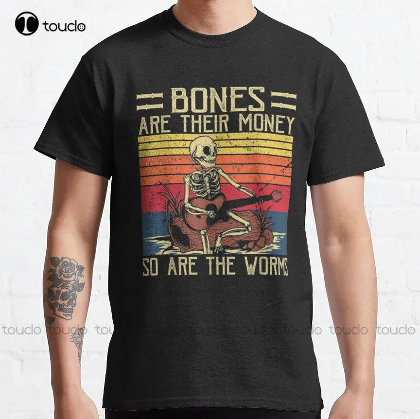 Bones Are Their Money Skeleton Playing Guitar Retro Vintage Classic T-Shirt Hip Hop Shirts For Men Creative Funny Tee Xs-5Xl
Bones Are Their Money Skeleton Playing Guitar Retro Vintage Classic T-Shirt Hip Hop Shirts For Men Creative Funny Tee Xs-5Xl