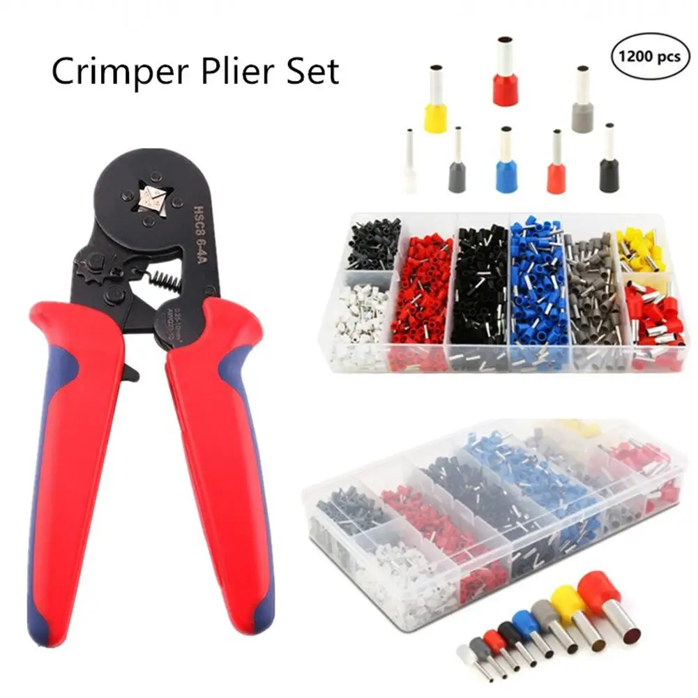 HSC8 6-4 Self Adjustable Terminal Crimping Pliers Automatic Cable Wire Stripper Crimper Tool+ 1200 Terminals Kit 
HSC8 6-4 Self Adjustable Terminal Crimping Pliers Automatic Cable Wire Stripper Crimper Tool+ 1200 Terminals Kit