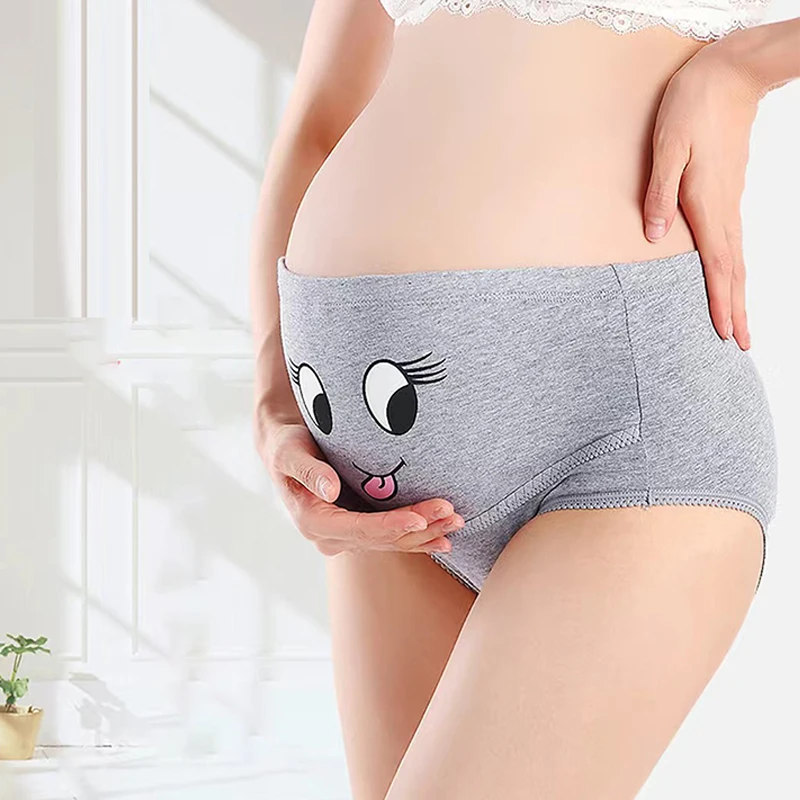 

Maternity underwear breathable pure cotton in the third trimester of pregnancy, high waist support belly, adjustable large size