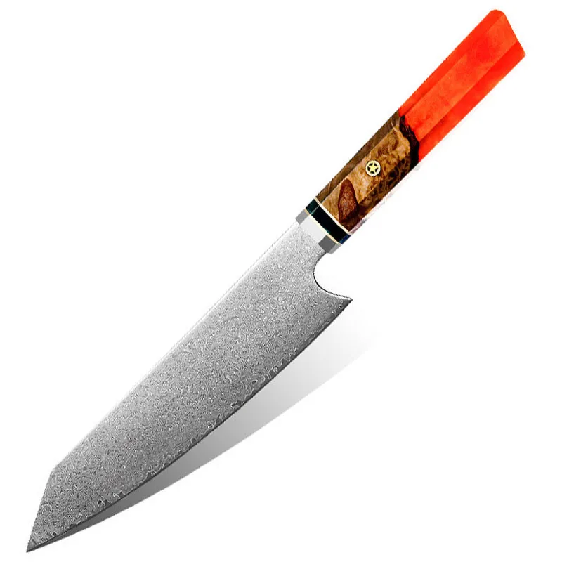 8.5 Inch Kiritsuke Knife 67 Layers Damascus VG10 Steel Sharp Slicing Chef Sashimi Sushi Cleaver Kitchen Knives Octagonal Handle
8.5 Inch Kiritsuke Knife 67 Layers Damascus VG10 Steel Sharp Slicing Chef Sashimi Sushi Cleaver Kitchen Knives Octagonal Handle