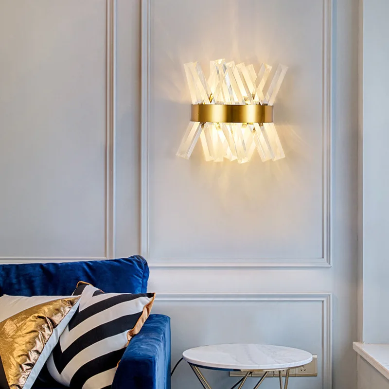 Modern LED Wall Lamps Crystal Lights Indoor Home Decoration Gold Wall Lights Living Room Bedroom Light Fixture Stairway Lighting
Modern LED Wall Lamps Crystal Lights Indoor Home Decoration Gold Wall Lights Living Room Bedroom Light Fixture Stairway Lighting