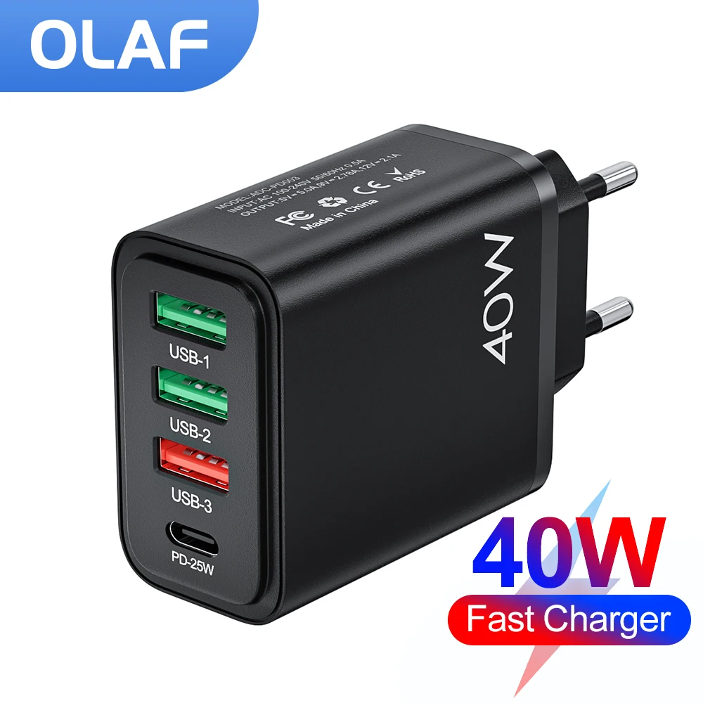4 Ports 40W USB C Charger Type C Wall Phone Charger Fast Charging QC3.0 PD Power Adapter For iphone 14 13 Huawei Xiaomi Samsung
4 Ports 40W USB C Charger Type C Wall Phone Charger Fast Charging QC3.0 PD Power Adapter For iphone 14 13 Huawei Xiaomi Samsung