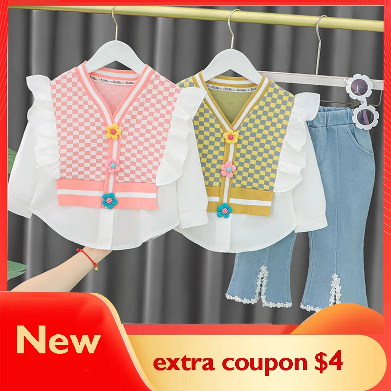 KEAIYOUHUO Autumn Baby Girl Clothes Suit Cotton Clothing 0-5 Years Old Plaid Long Sleeve V neck shirt+Pants 2 Piece Set Children
KEAIYOUHUO Autumn Baby Girl Clothes Suit Cotton Clothing 0-5 Years Old Plaid Long Sleeve V neck shirt+Pants 2 Piece Set Children