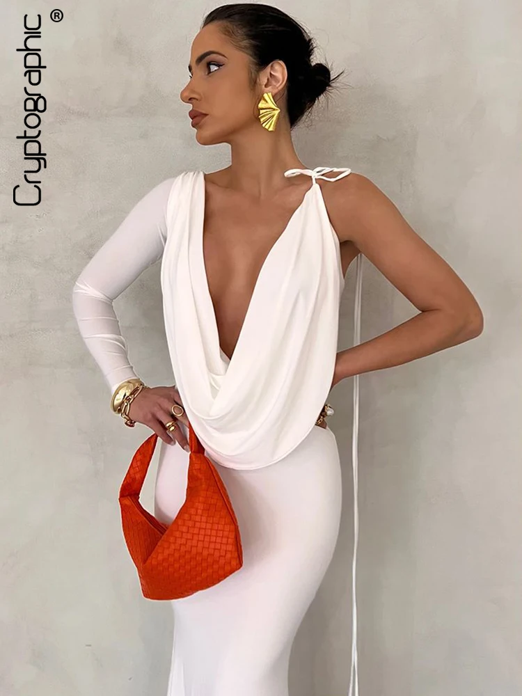 Cryptographic Sexy Backless Slip Draped Gown Maxi Dress Outfits for Women Elegant Party Club Dresses Robes Vestido Solid Clothes
Cryptographic Sexy Backless Slip Draped Gown Maxi Dress Outfits for Women Elegant Party Club Dresses Robes Vestido Solid Clothes