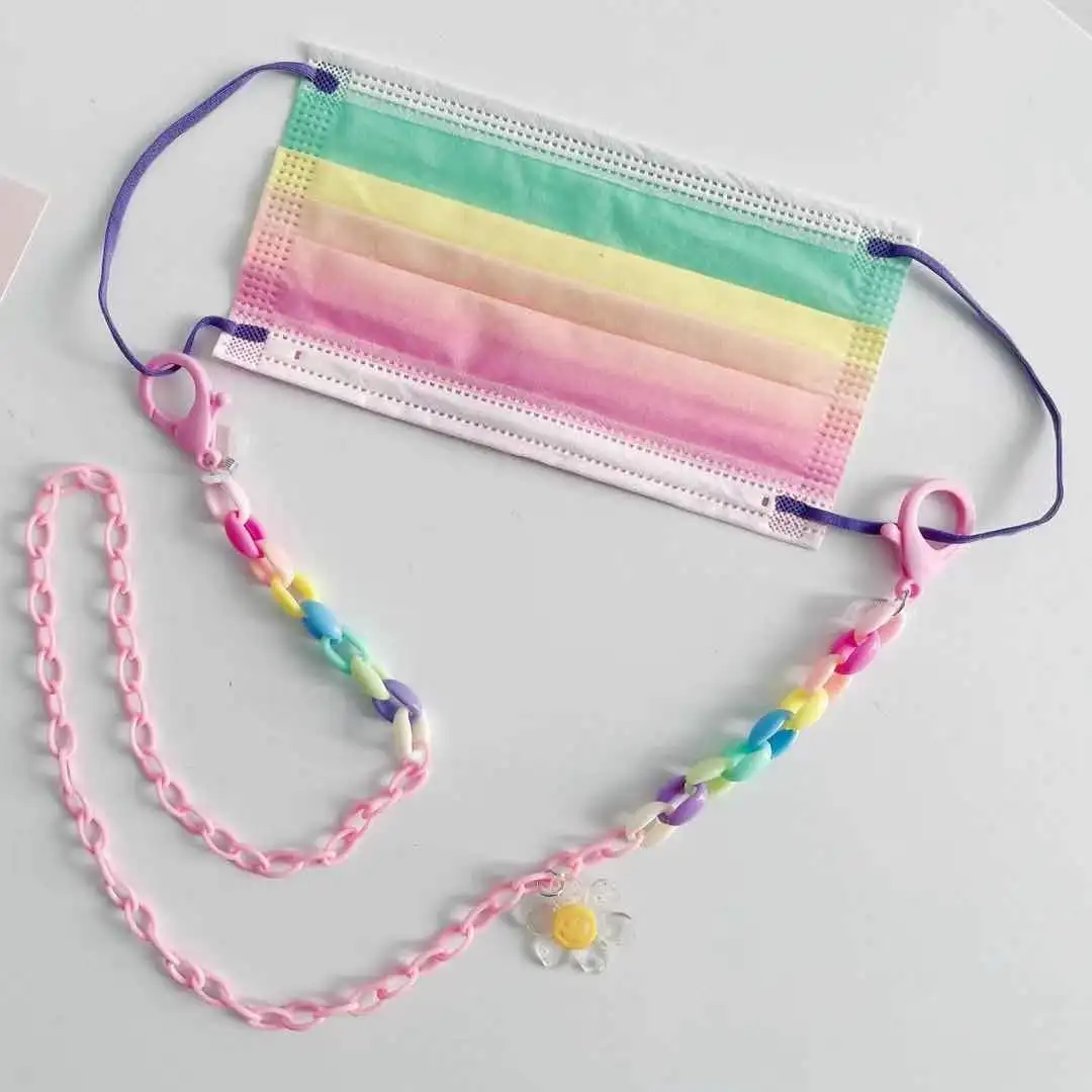 Fashion Acrylic Hang Mask Chains Necklace Colorful Children Glasses Cord Lanyard Student Masks Holder Rope Strap for Girls Boys
Fashion Acrylic Hang Mask Chains Necklace Colorful Children Glasses Cord Lanyard Student Masks Holder Rope Strap for Girls Boys