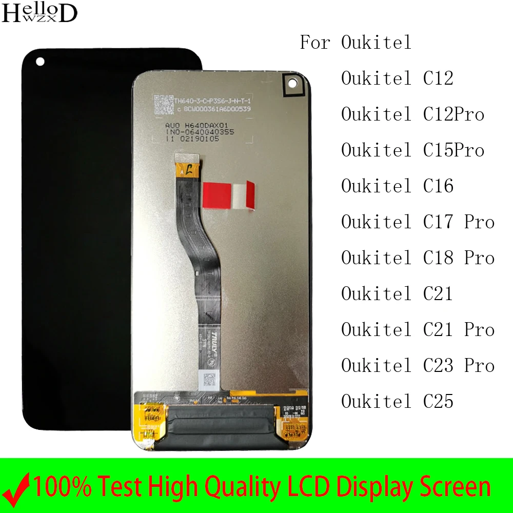 For Oukitel C12 Pro C19 Pro C16 Pro C17 Pro C18 Pro C21 C21 Pro C23 Pro C25 LCD Display Touch Screen Digitizer Assembly
For Oukitel C12 Pro C19 Pro C16 Pro C17 Pro C18 Pro C21 C21 Pro C23 Pro C25 LCD Display Touch Screen Digitizer Assembly