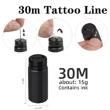 Tattoo Line 30 Meter Bottle with Ink Artificial Leather Positioning Line Using Mapping String Embroidery Line Positioning Line