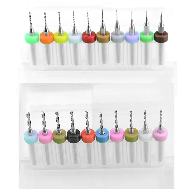 20Pcs PCB Print Circuit Board Carbide Tungsten Steel Micro-Drill Bits Set Shank 0.10Mm To 1.0Mm And 1.1Mm To 2.0Mm (1 Each)
20Pcs PCB Print Circuit Board Carbide Tungsten Steel Micro-Drill Bits Set Shank 0.10Mm To 1.0Mm And 1.1Mm To 2.0Mm (1 Each)