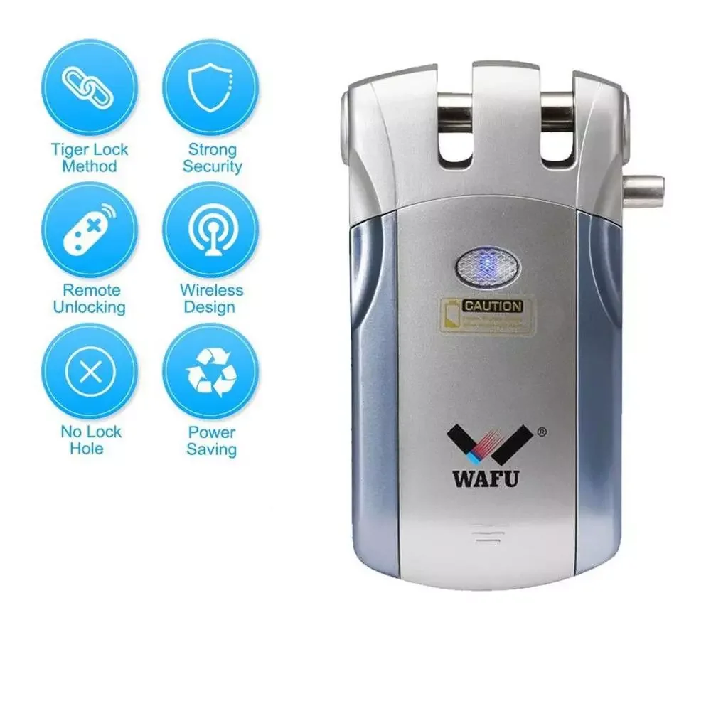 Wafu WF-019 Electric Door Lock Wireless Control With Remote Control Open & Close Smart Lock Home Security Door Easy Installi
Wafu WF-019 Electric Door Lock Wireless Control With Remote Control Open & Close Smart Lock Home Security Door Easy Installi