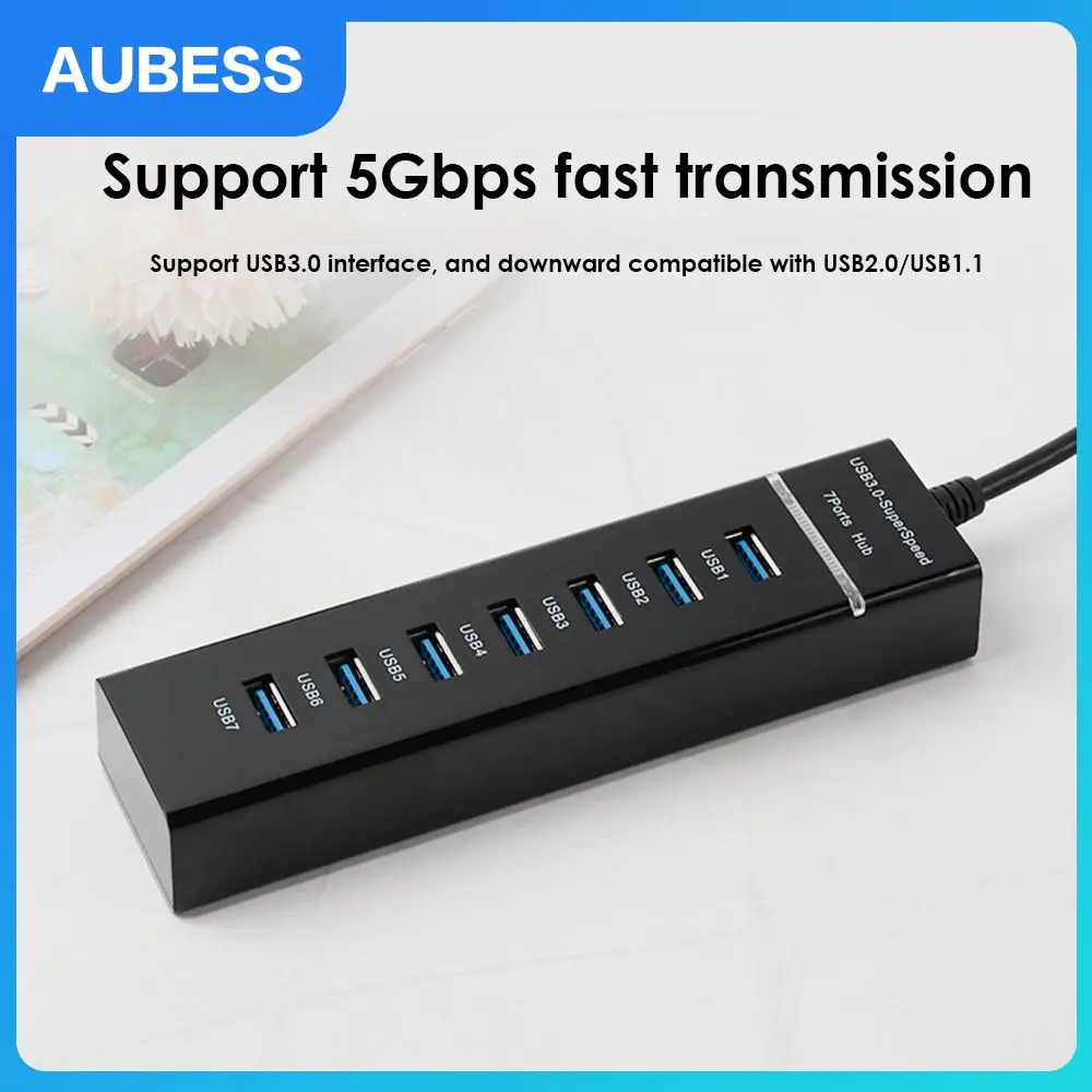 7-port Extensions 5gbps Docking Station Multiple Expander High Speed Computer Splitter Phone Accessories Lightweight Usb 3.0 Hub
7-port Extensions 5gbps Docking Station Multiple Expander High Speed Computer Splitter Phone Accessories Lightweight Usb 3.0 Hub