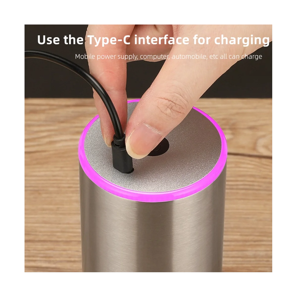 Портативная электрическая кофемолка с зарядкой от USB, кофемолка из нержавеющей стали для эспрессо/капельного/холодного пивоварения
Портативная электрическая кофемолка с зарядкой от USB, кофемолка из нержавеющей стали для эспрессо/капельного/холодного пивоварения