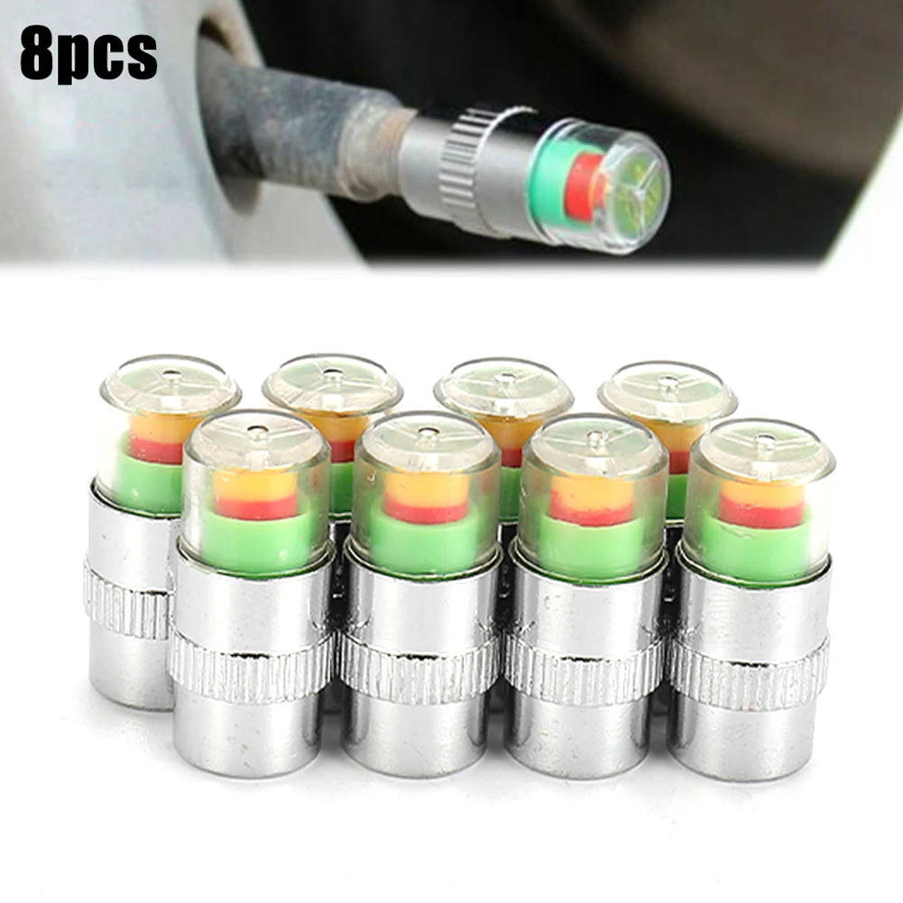 8pcs/set Tire Pressure Alert Monitoring Valve Cap Car Motorcycle Tire Indicator External Valve Detection Car Tire Accessories
8pcs/set Tire Pressure Alert Monitoring Valve Cap Car Motorcycle Tire Indicator External Valve Detection Car Tire Accessories
