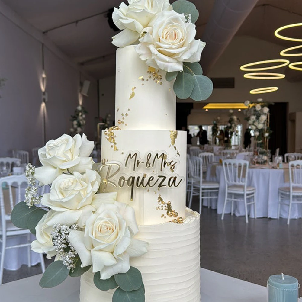 Персонализированный акриловый топпер для свадебного торта
Персонализированный акриловый топпер для свадебного торта