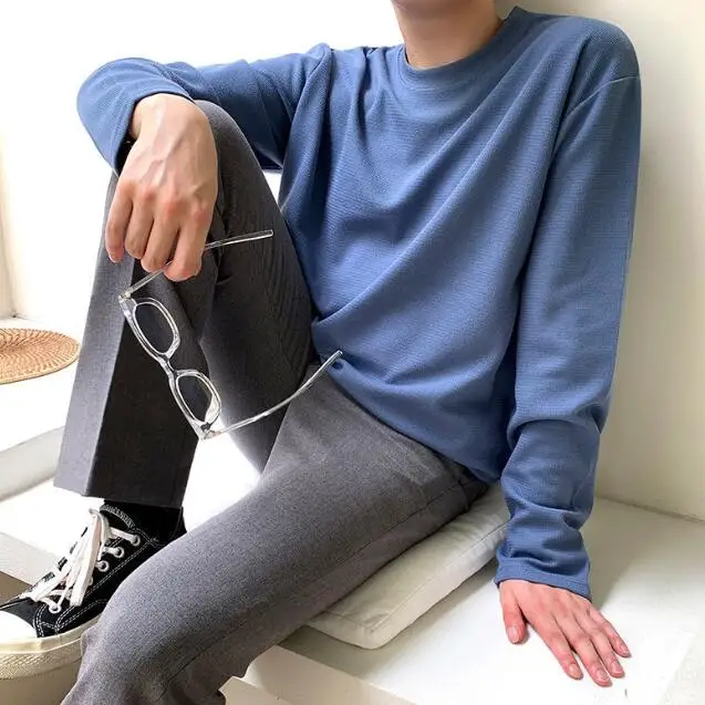 New Autumn Men's Basic Solid Color Long Sleeve Round Colar Cotton Blend Slim T-Shirt ABD503
New Autumn Men's Basic Solid Color Long Sleeve Round Colar Cotton Blend Slim T-Shirt ABD503