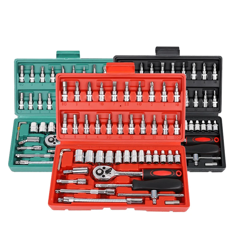 46PC Chrome Tangsten Steel Wrench Socket Set Hardware Car Boat Motorcycle Repairing Kit Ratchet Torque Wrench Socket Garage Tool
46PC Chrome Tangsten Steel Wrench Socket Set Hardware Car Boat Motorcycle Repairing Kit Ratchet Torque Wrench Socket Garage Tool