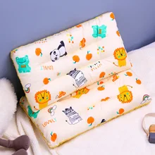 Childrens pillow baby cotton pillow core baby pillow kindergarten student dormitory pillow low pillow thin pillow low soft sing