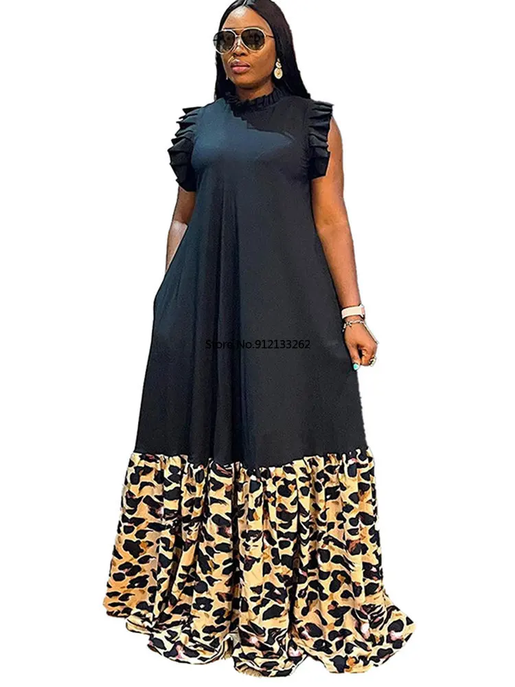 Long African Maxi Dress Women Leopard Print Patchwork Robes Africa Clothing Summer New Fashion Streetwear African Dress Vestidos
Long African Maxi Dress Women Leopard Print Patchwork Robes Africa Clothing Summer New Fashion Streetwear African Dress Vestidos