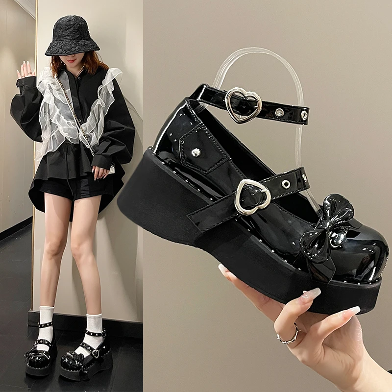 Japanese Shoes Women Vintage Mary Jane Shoes Night Witch Original Punk Millennial Hottie Jk Style Wedge Platform Girl Shoes
Japanese Shoes Women Vintage Mary Jane Shoes Night Witch Original Punk Millennial Hottie Jk Style Wedge Platform Girl Shoes