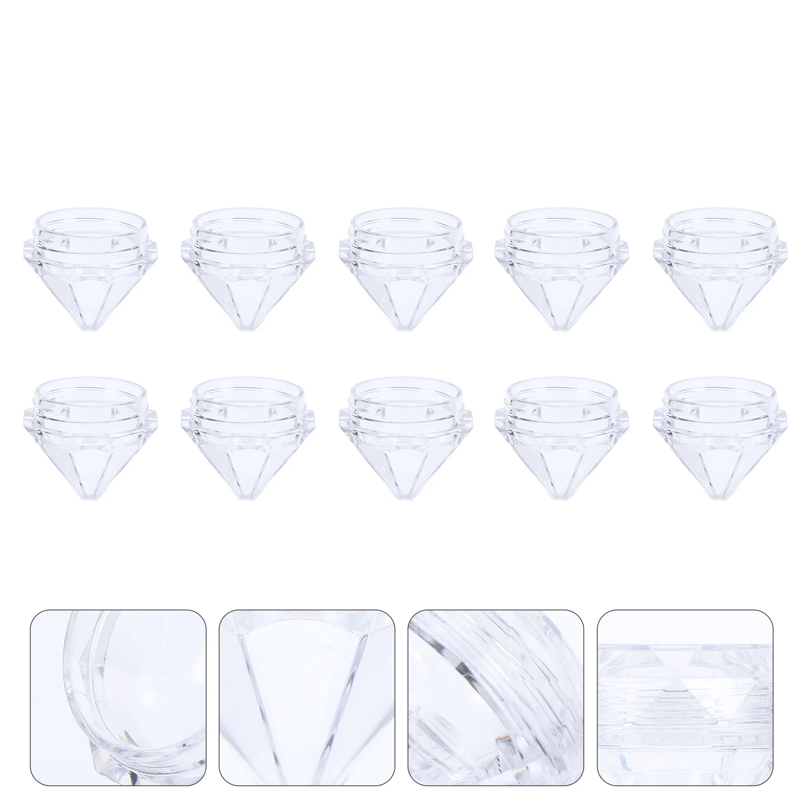 Diamond-Shaped Transparent Box Jar Case Sample Makeup Travel Containers for Toiletries
Diamond-Shaped Transparent Box Jar Case Sample Makeup Travel Containers for Toiletries